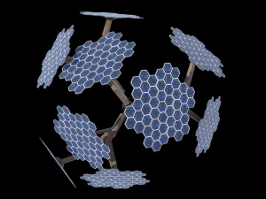 solar energy tree hexagonal cells 3D Model