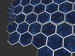 solar energy tree hexagonal cells Model 3D