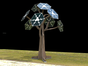 solar energy tree rectangular cells 3D मॉडल