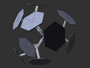 solar energy tree rectangular cells 3D मॉडल