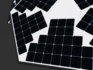 solar energy tree rectangular cells 3D Model