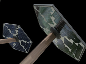 solar energy tree rectangular cells 3D मॉडल