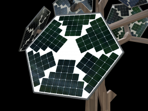 solar energy tree rectangular cells 3D मॉडल