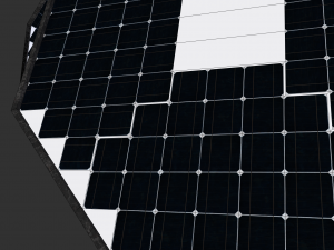 solar energy tree octagonal panels Modello 3D