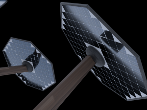 solar energy tree octagonal panels Modello 3D
