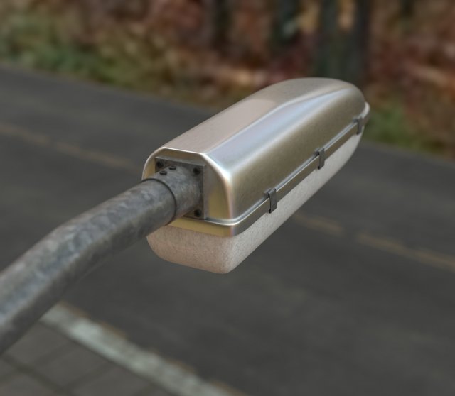 3d street light basic fixture 3D Model .c4d .max .obj .3ds .fbx .stl .blend 