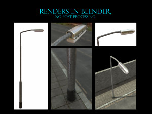 3d street light basic fixture 3D Model