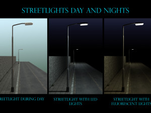 3d street light basic fixture 3D Model