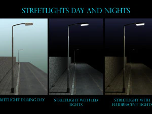 3d street light basic fixture 3D Model