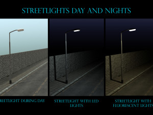 3d street light basic fixture 3D Model