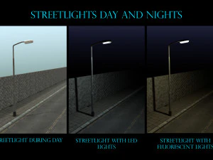 3d street light basic fixture 3D Model