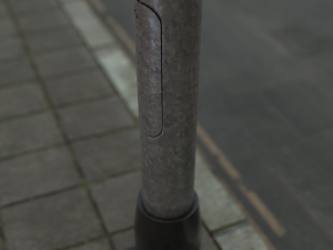 3d street light basic fixture 3D Model