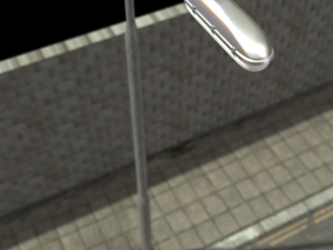 3d street light basic fixture 3D Model