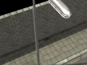 3d street light basic fixture 3D Model