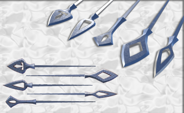 japanese arrow head set 2 Modello di stampa 3D .c4d .max .obj .3ds .fbx .stl .blend 