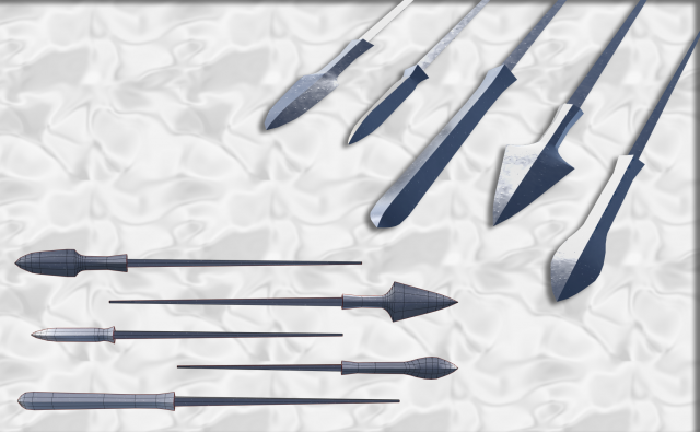 japanese arrow head set 3 Modelo de Impressão 3D .c4d .max .obj .3ds .fbx .stl .blend 