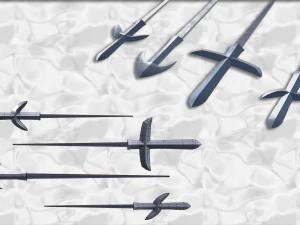 Набор японских наконечников для стрел, 4 шт. 3D Принт Модель