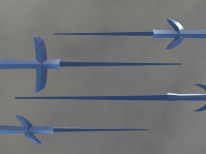 japanese arrow head set 4 Model do druku 3D
