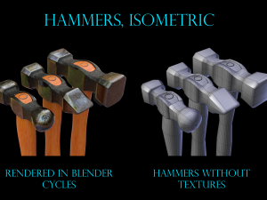 forging hammer pack 3D Модель