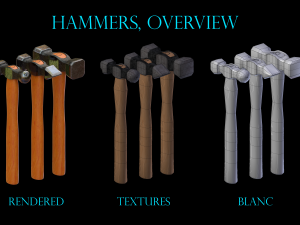 forging hammer pack 3D Модель