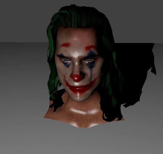 joker 2019 movie head sculpt 3D Model .c4d .max .obj .3ds .fbx .stl .blend 