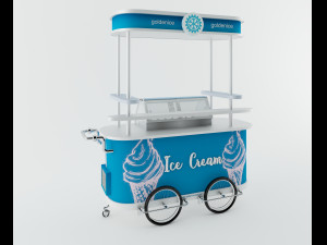 icecream cart Model 3D