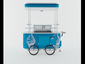 icecream cart Model 3D