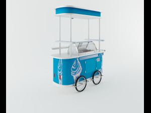 icecream cart Model 3D