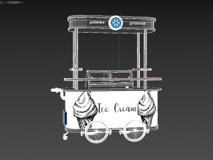 icecream cart Model 3D