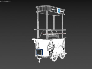 icecream cart Model 3D