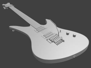 synyster gates - guitar - schecter Modello 3D