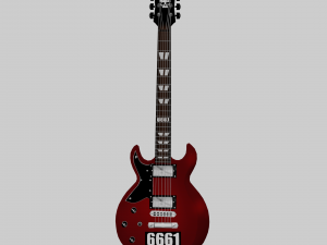 schecter guitar - zacky vengeance 6661 red custom Model 3D