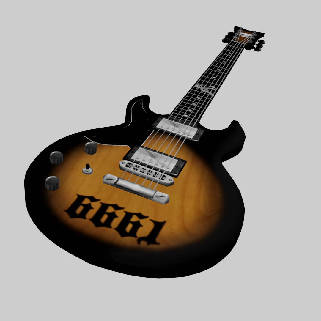schecter guitar - zacky vengeance 6661 black burst 3D Model .c4d .max .obj .3ds .fbx .stl .blend 