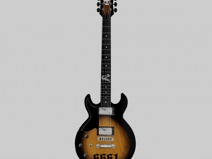 schecter guitar - zacky vengeance 6661 black burst 3D मॉडल