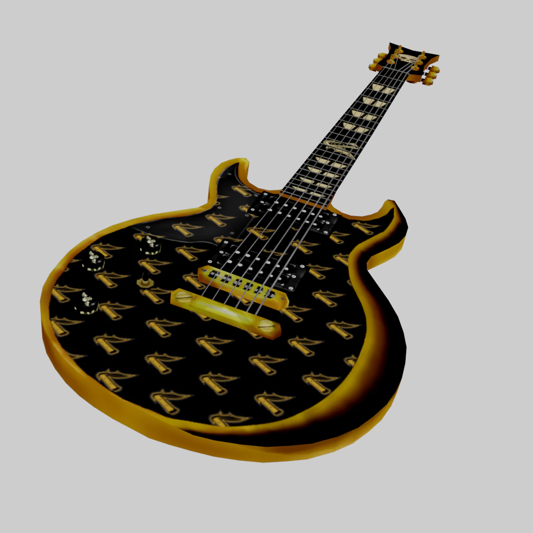 schecter guitar - zacky vengeance metallic gold 3D Model .c4d .max .obj .3ds .fbx .stl .blend 