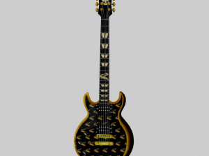 schecter guitar - zacky vengeance metallic gold 3D Модель