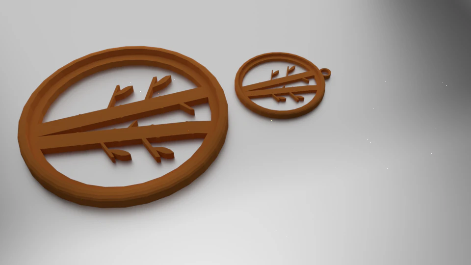 3d print glass coaster bamboo and pendant 3D Print Model .c4d .max .obj .3ds .fbx .stl .blend 