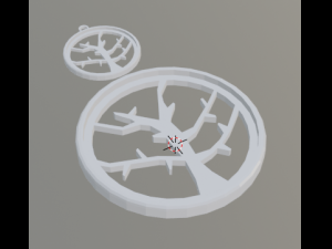 3d print glass coaster tree 1 and pendant Modello di stampa 3D