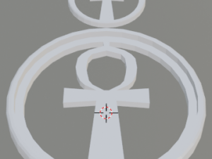 3d print glass coaster ankh and pendant 3Dプリントモデル