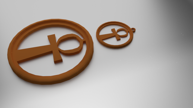 3d print glass coaster ankh and pendant 3Dプリントモデル .c4d .max .obj .3ds .fbx .stl .blend 