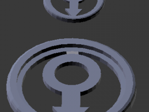 3d print glass coaster male and pendant 3Dプリントモデル