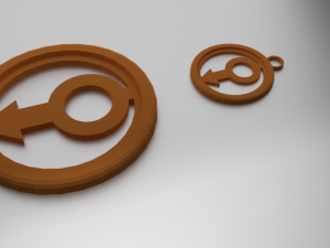 3d print glass coaster male and pendant 3Dプリントモデル