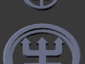 3d print glass coaster neptune and pendant 3D Print Model