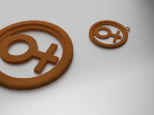 3d baskı cam bardak altlığı ven&uuml;s ve kolye 3D Baskı Modeli