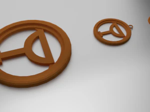 Porta-copos de vidro com impressão 3D hebe e pingente Modelo de Impressão 3D