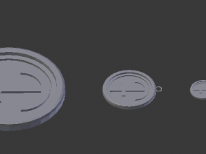 3d print glass coaster chronos and pendant 3D Принт Модель