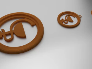 Porta-copos de vidro com impressão 3D hygeia e pingente Modelo de Impressão 3D