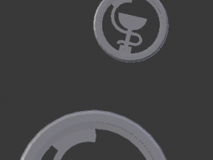 3d print glass coaster hygeia and pendant 3D Принт Модель