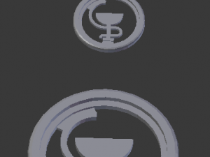 3d print glass coaster hygeia and pendant 3D Принт Модель