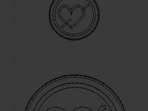 3d print glass coaster eros and pendant Modelo de Impressão 3D